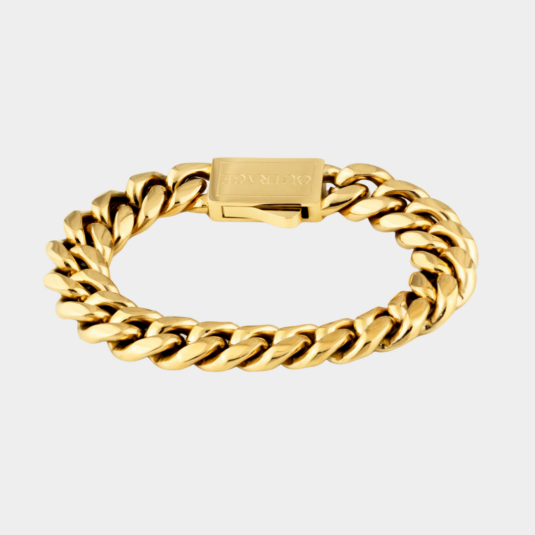 Gold Cuban Chain Bracelet 12MM