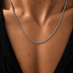 Silver Wheat Chain Necklace - 3mm
