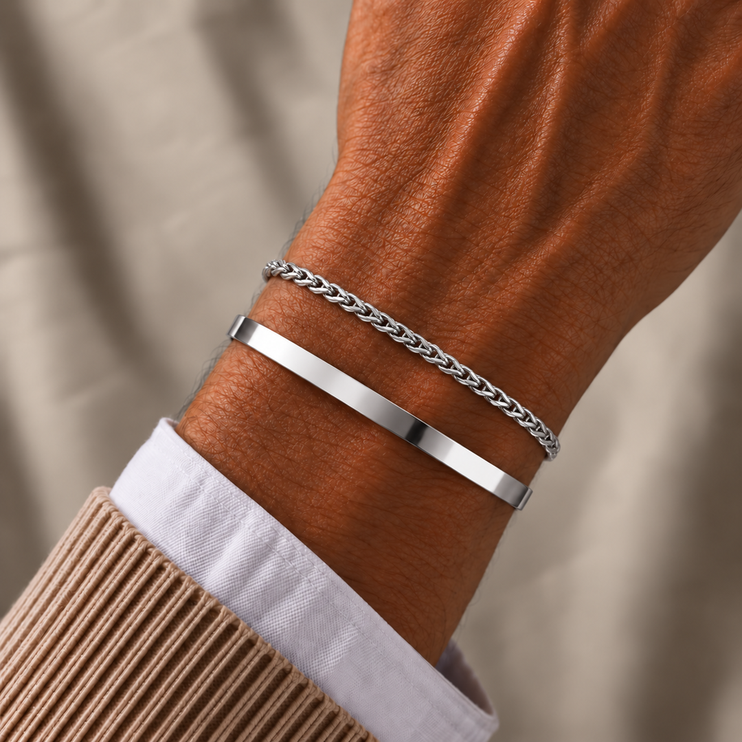 Silver Wheat Bracelet - 3mm