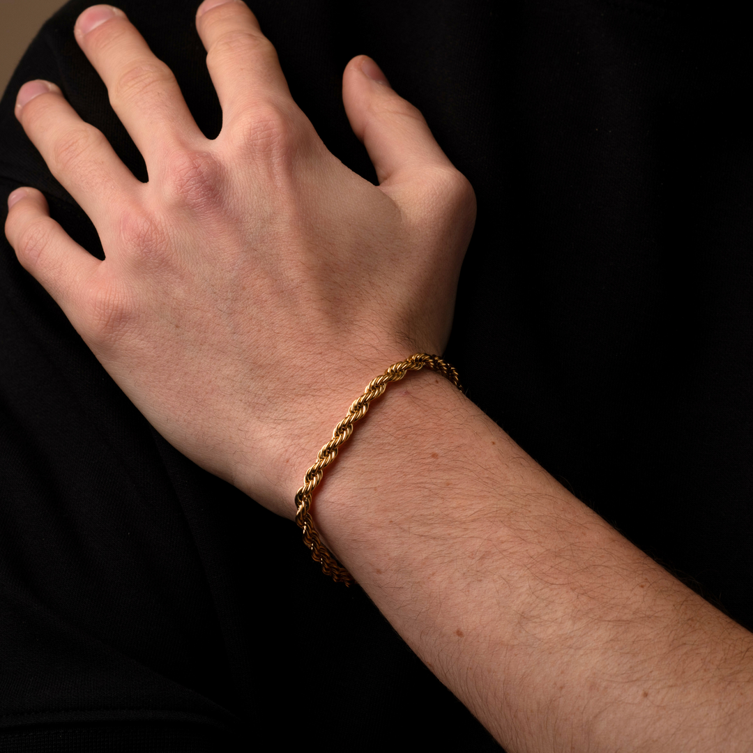 Gold Rope Chain Bracelet 5MM