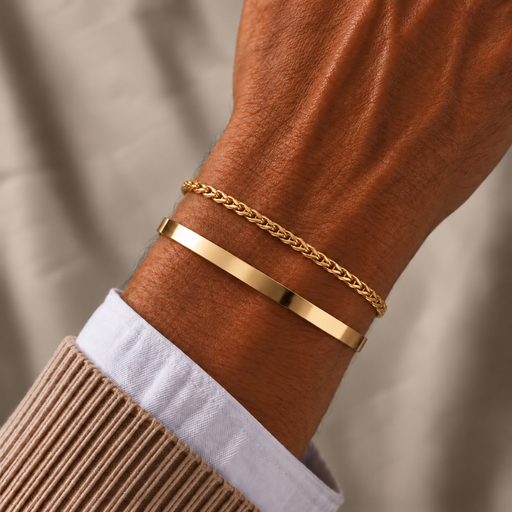 Gold Wheat Bracelet - 3mm
