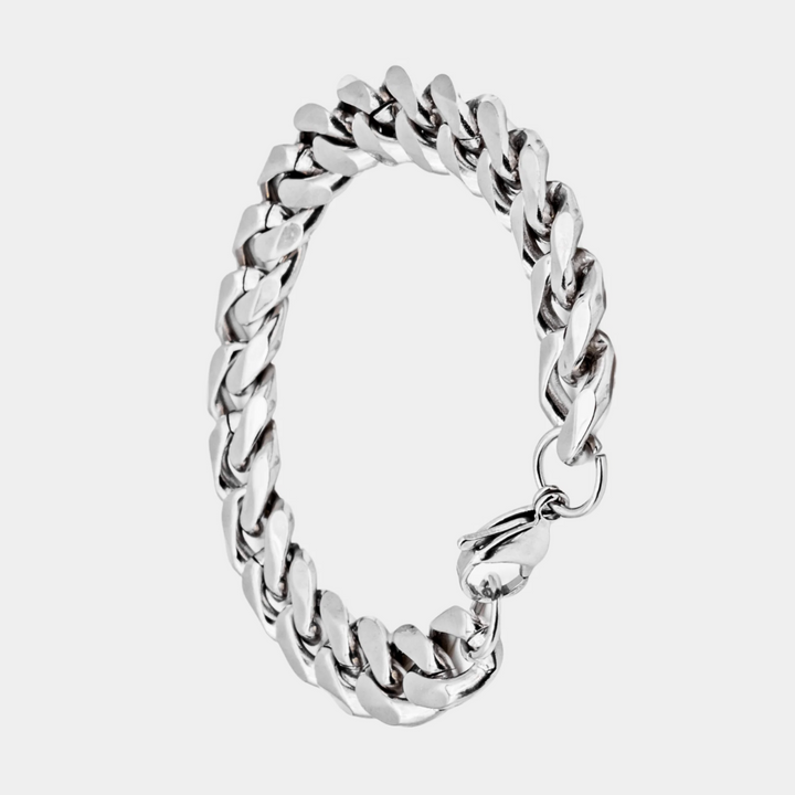 Silver Cuban Chain Bracelet 11MM