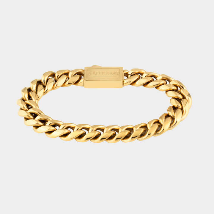 Gold Cuban Chain Bracelet 10MM
