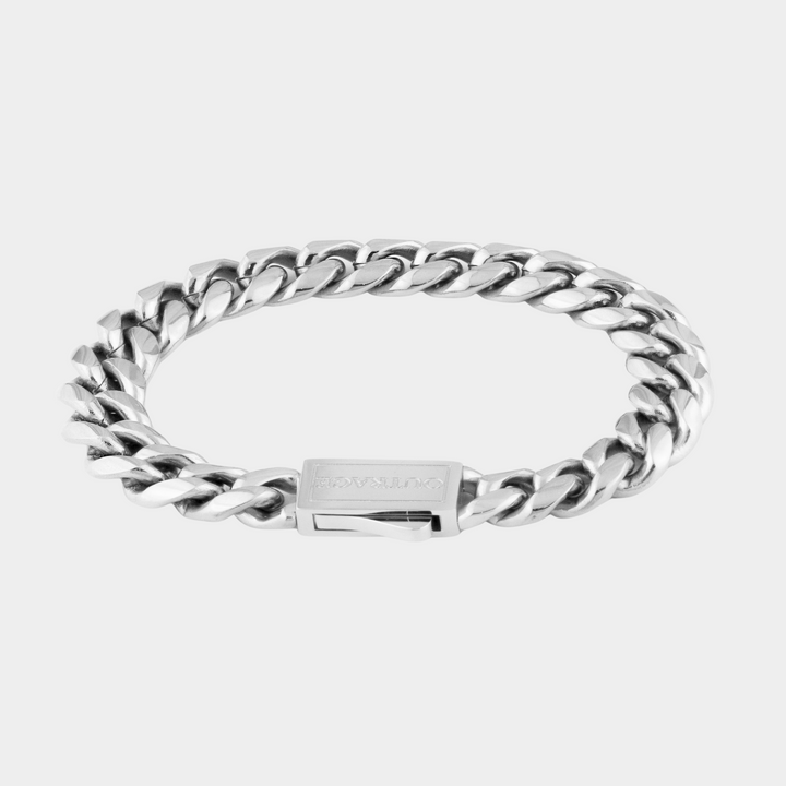 Silver Cuban Chain Bracelet 8MM
