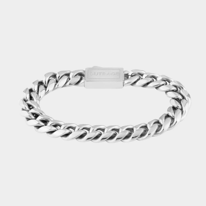 Silver Cuban Chain Bracelet 8MM
