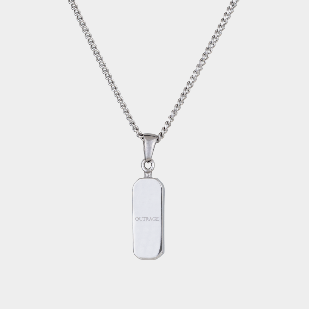 Silver Turquoise Stone Necklace Pendant – Outrage London Silver Turquoise Stone Necklace Pendant – Outrage London