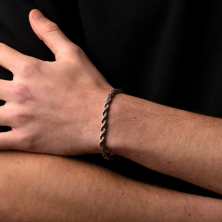 Silver Rope Chain Bracelet 5MM