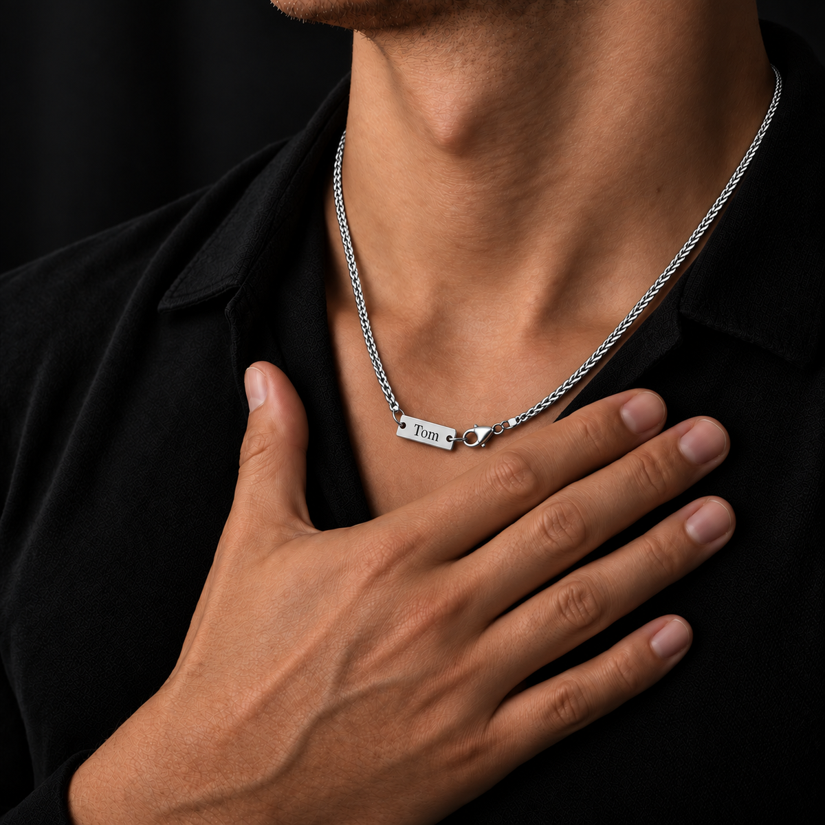 Silver Wheat Chain Necklace - 3mm