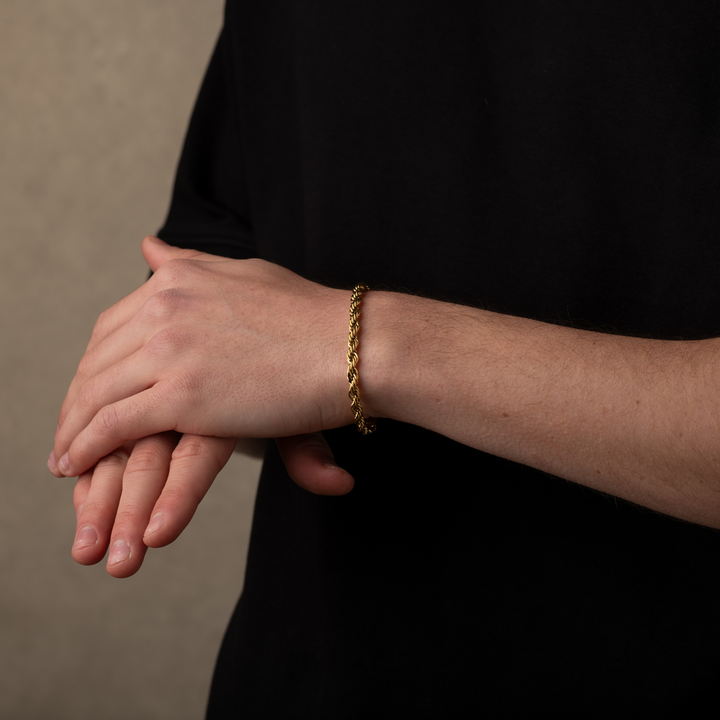 Gold Rope Chain Bracelet 5MM