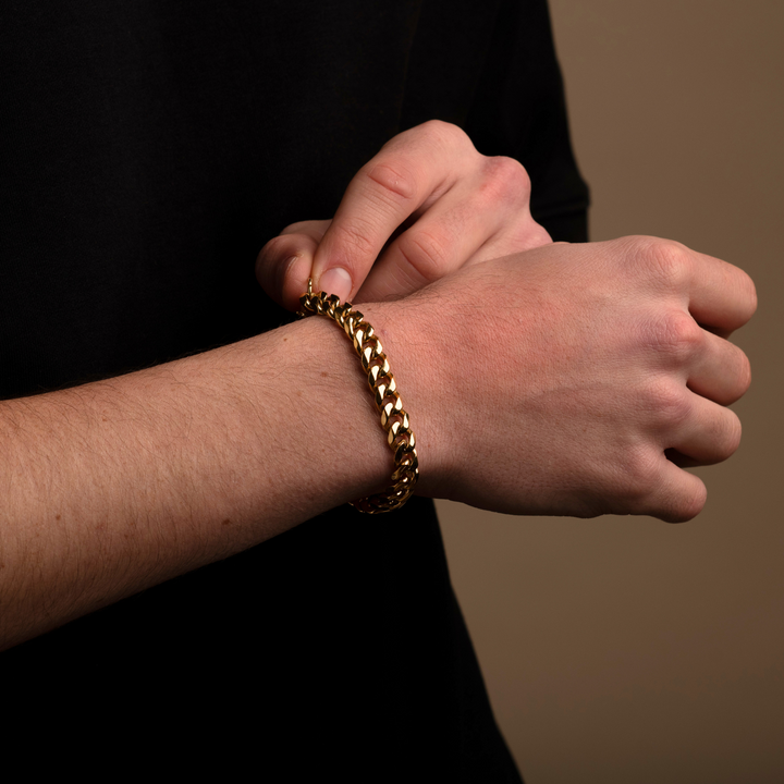 Gold Cuban Chain Bracelet 9MM