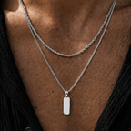 Mens Totem pendant being worn in the sun.