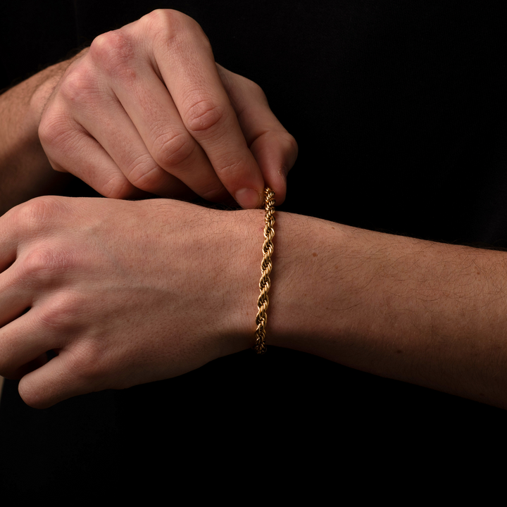 Gold Rope Chain Bracelet 5MM