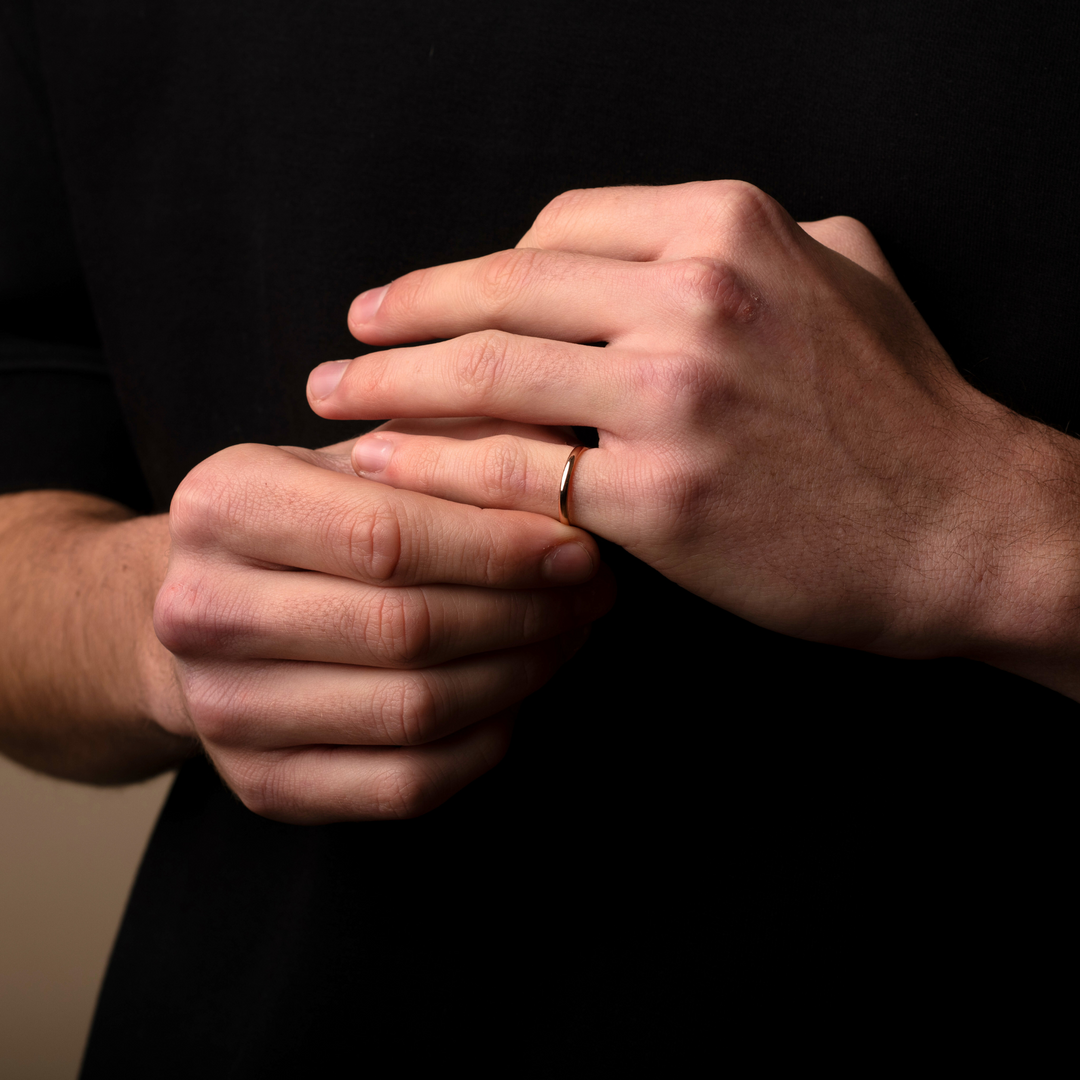 Rose Gold 2MM Simple Ring