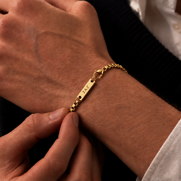 Gold Box Chain Bracelet - 3mm