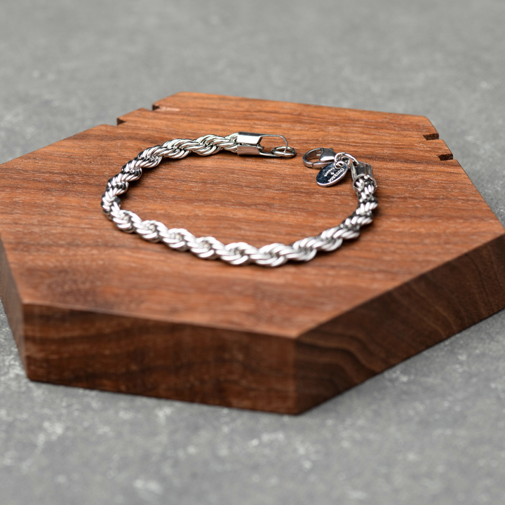 Silver Rope Chain Bracelet 5MM