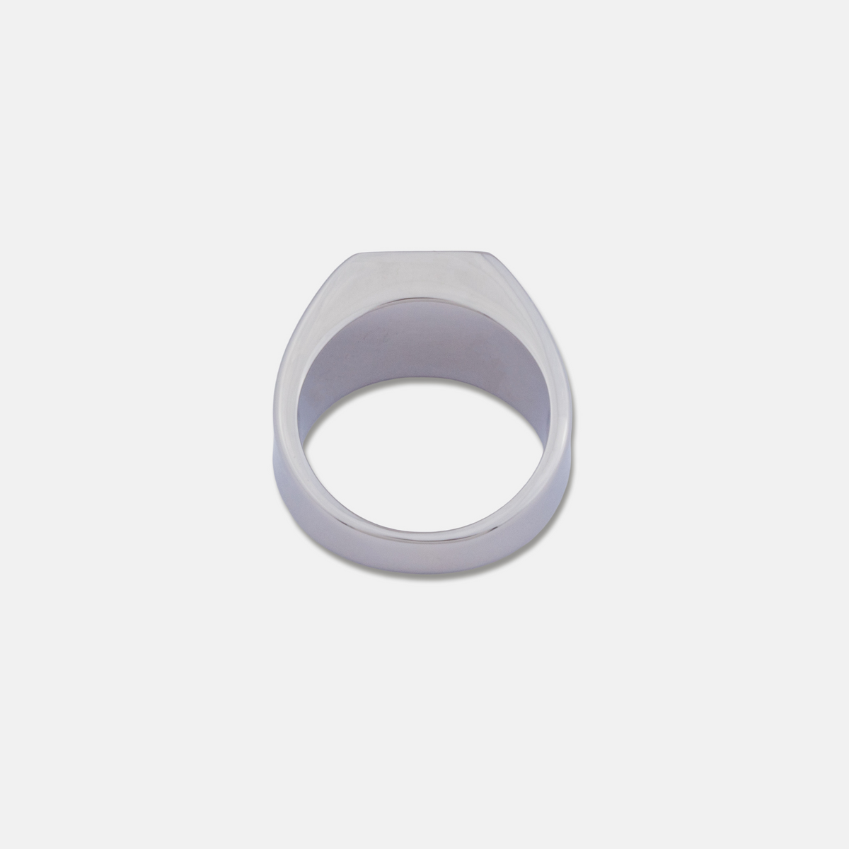 White ring on a light gray background