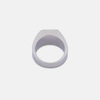 White ring on a light gray background