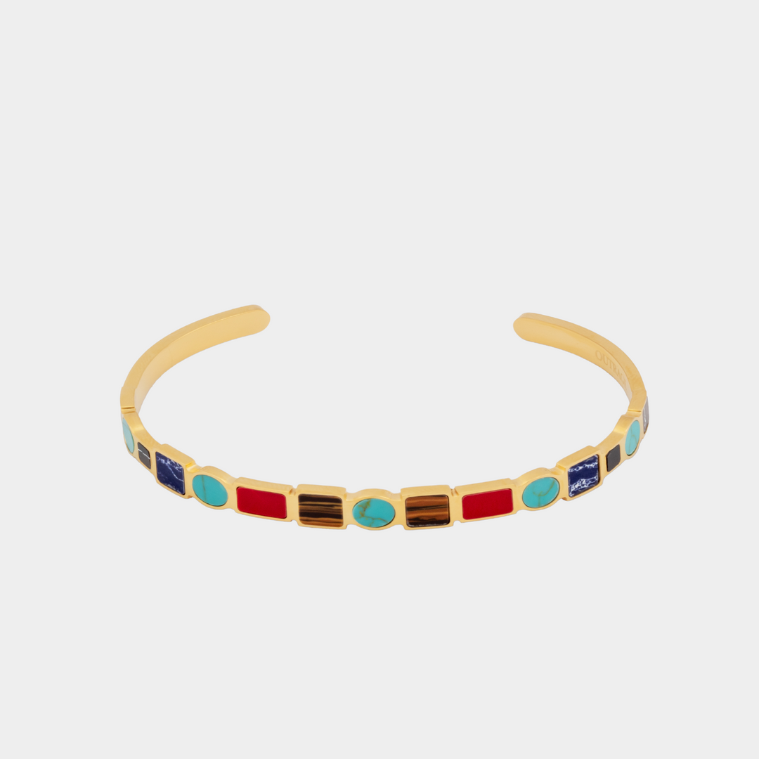 Gold Knightsbridge Bangle on a white background