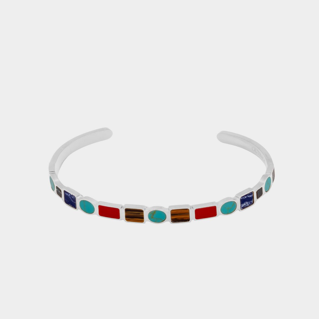 Silver Knightsbridge Bangle on a white background