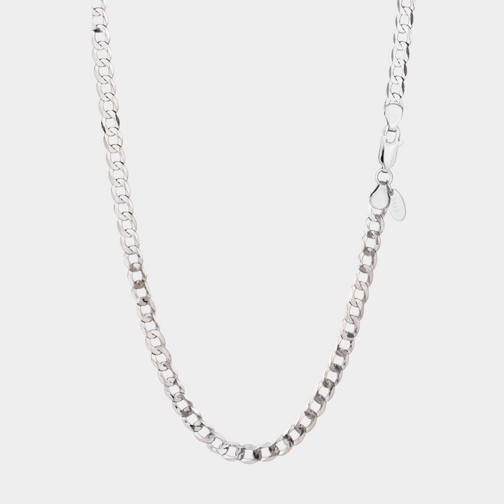 925 Italian Silver 5mm Curb Necklace