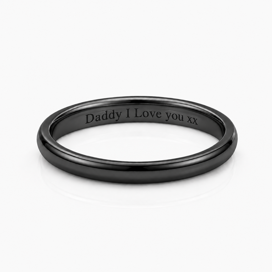 Black Simple Ring 2MM