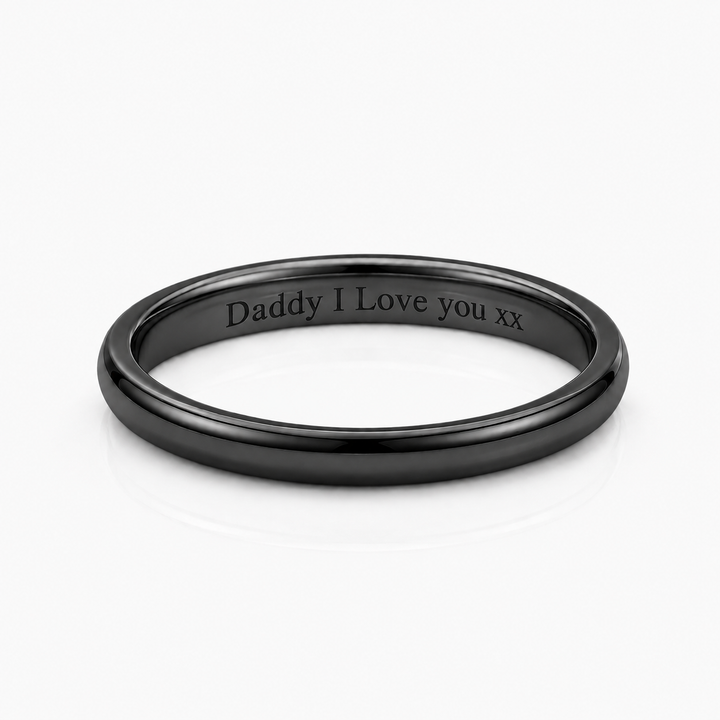 Black Simple Ring 2MM