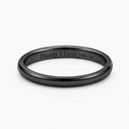 Black Simple Ring 2MM