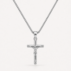 Silver Crucifix Cross Necklace Pendant
