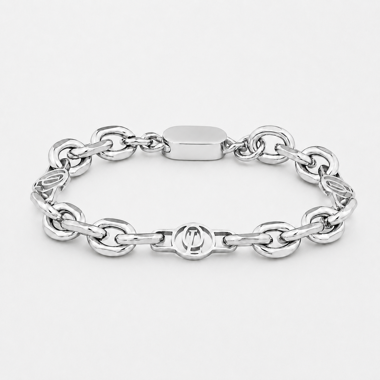 Silver Outrage London Link Bracelet