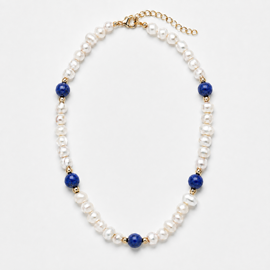 Lapis Lazuli Pearls Necklaces