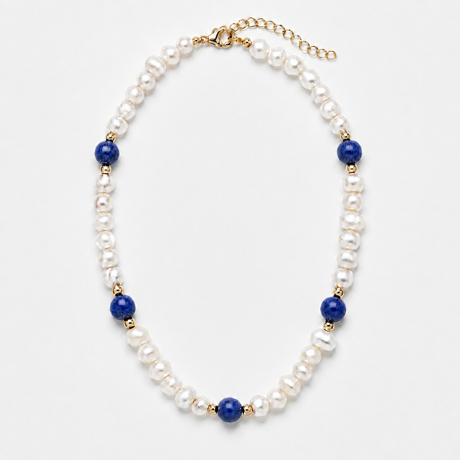 Lapis Lazuli Pearls Necklaces