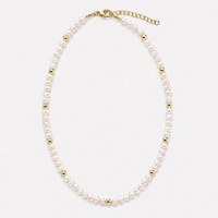 Gold Bead Pearls Necklaces