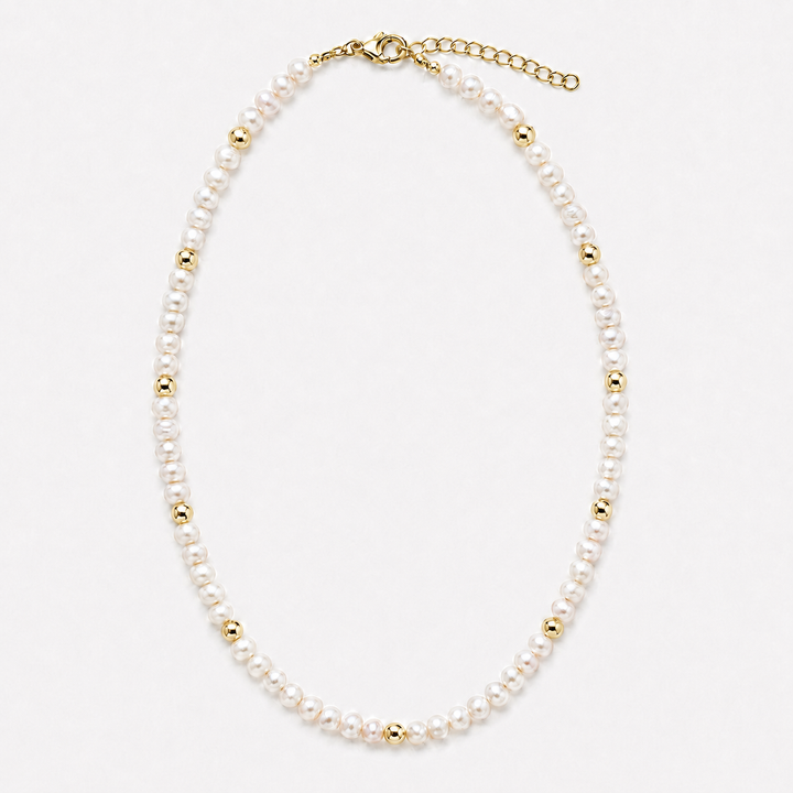 Gold Bead Pearls Necklaces