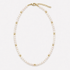 Gold Bead Pearls Necklaces