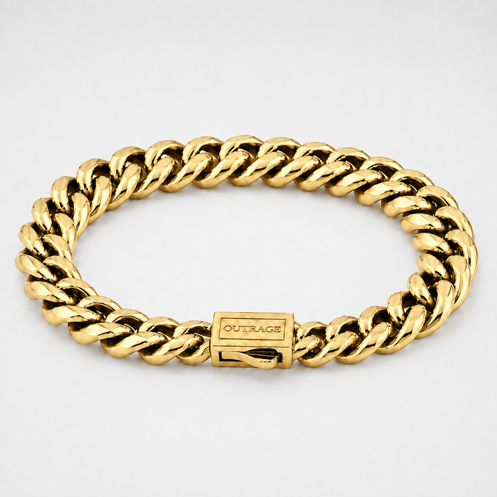 Gold Cuban Chain Bracelet 10MM