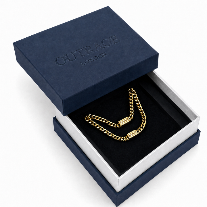 Gold Cuban Bracelet & Chain Set – 5mm