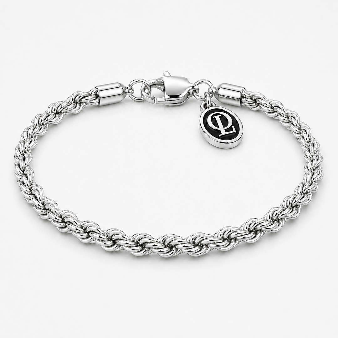 Silver Rope Chain Bracelet 5MM