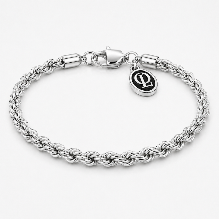 Silver Rope Chain Bracelet 5MM
