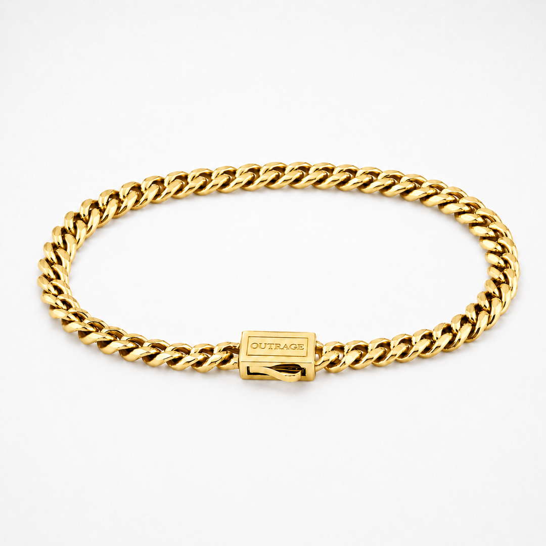 Gold Cuban Chain Bracelet 5MM