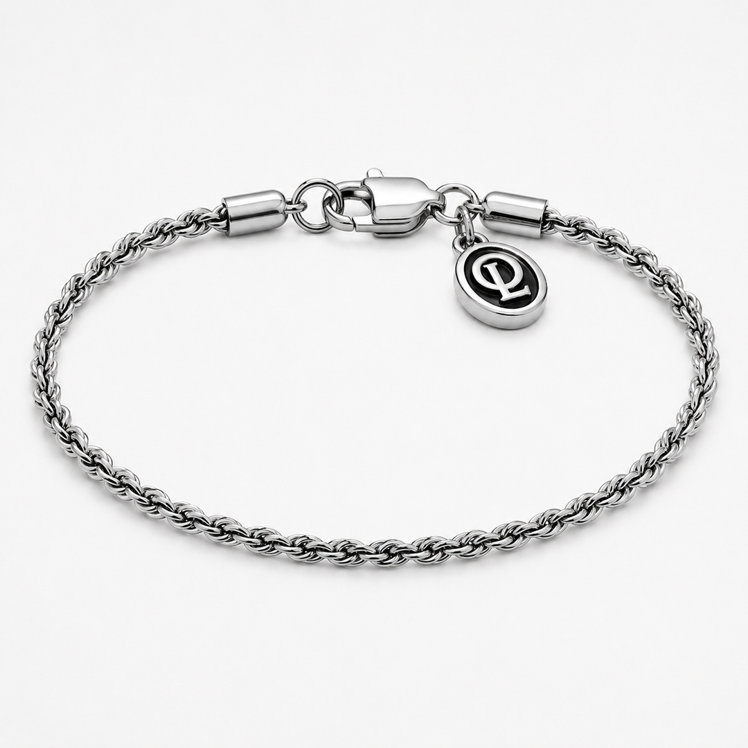 Silver Rope Chain Bracelet 2MM