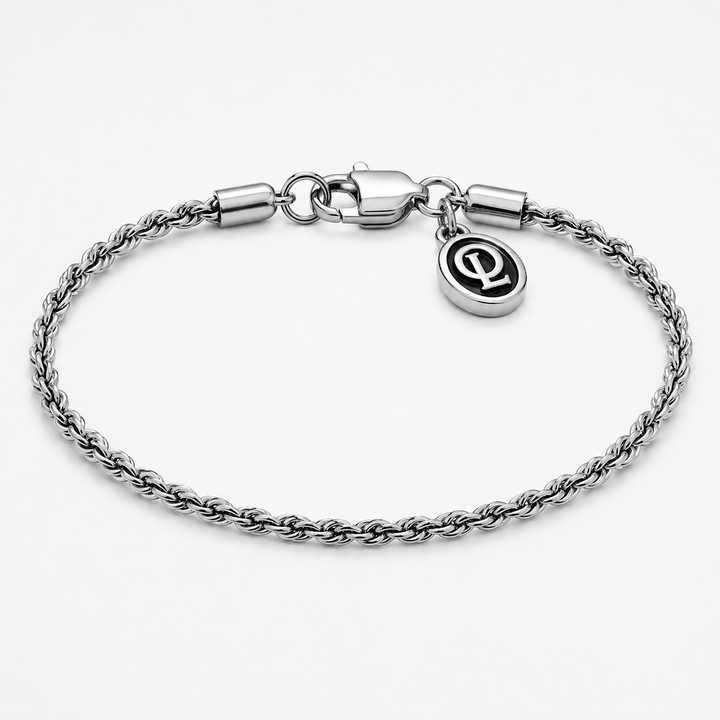 Silver Rope Chain Bracelet 2MM