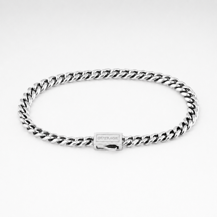 Silver Cuban Chain Bracelet 5MM