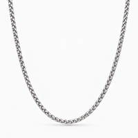 Silver Wheat Chain Necklace - 3mm