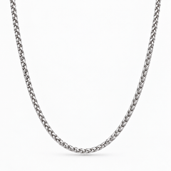 Silver Wheat Chain Necklace - 3mm