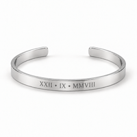 Silver Cuff Bangle – 6mm Adjustable