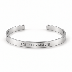 Silver Cuff Bangle – 6mm Adjustable
