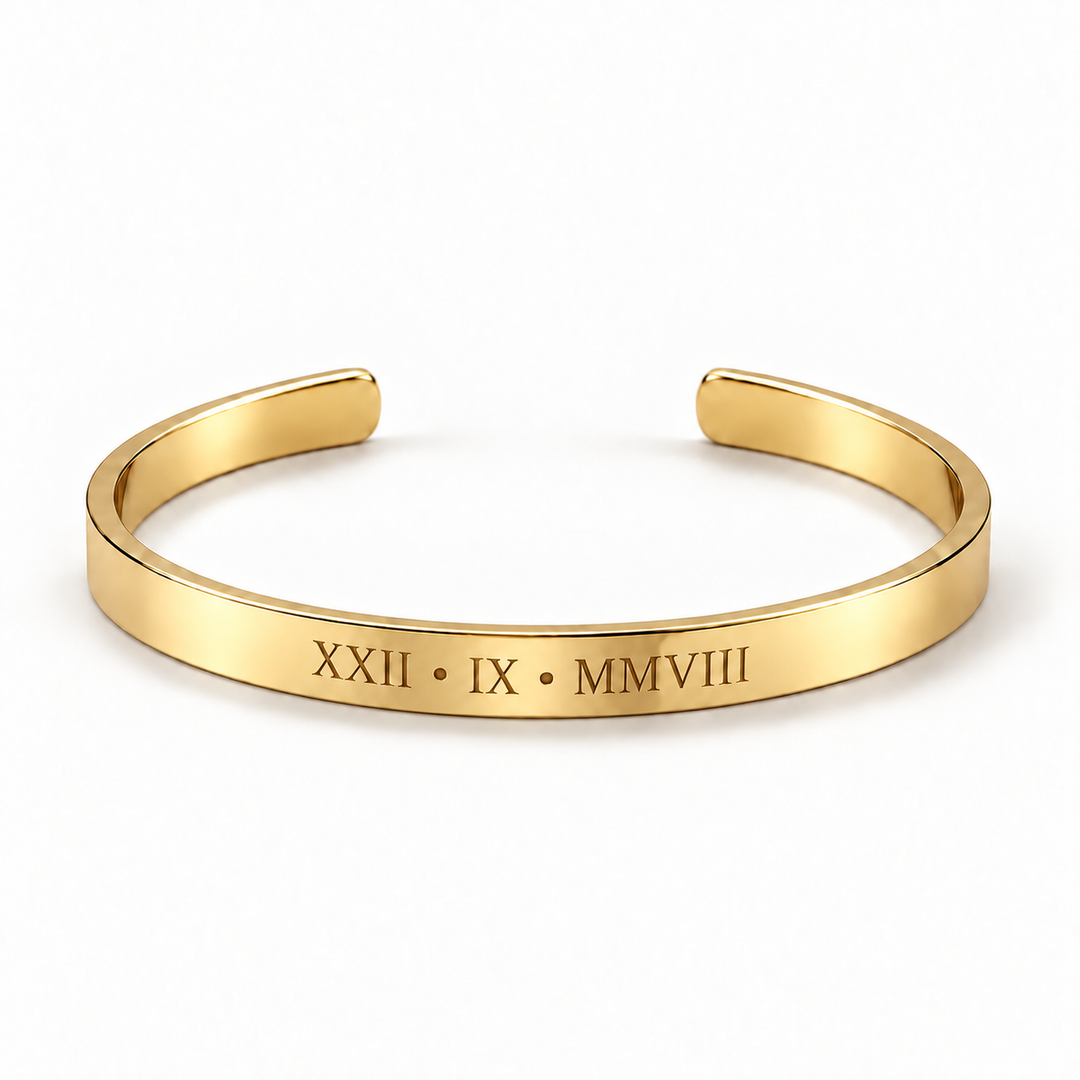 Gold Cuff Bangle – 6mm Adjustable