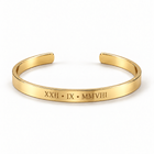 Gold Cuff Bangle – 6mm Adjustable
