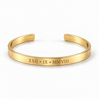 Gold Cuff Bangle – 6mm Adjustable