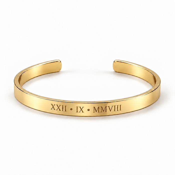Gold Cuff Bangle – 6mm Adjustable